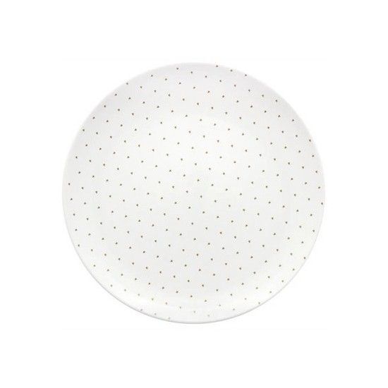 Plate White Golden Hearts 35.5cm