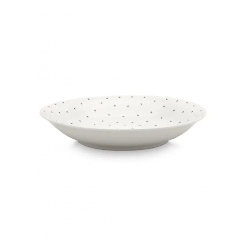 Pasta Plate White Golden Hearts 25.5cm