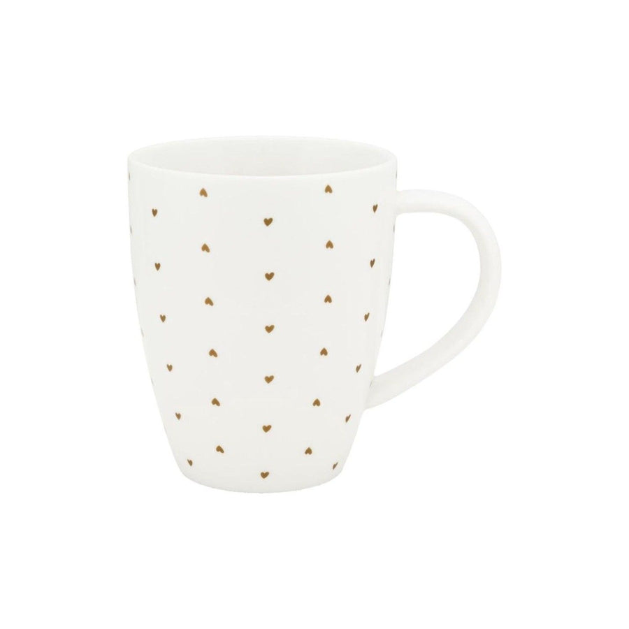 Mug with Ear White Golden Hearts 250ml