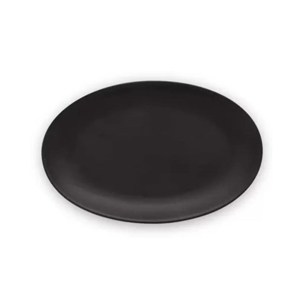 Plate Oval Matt Black 25.5cm