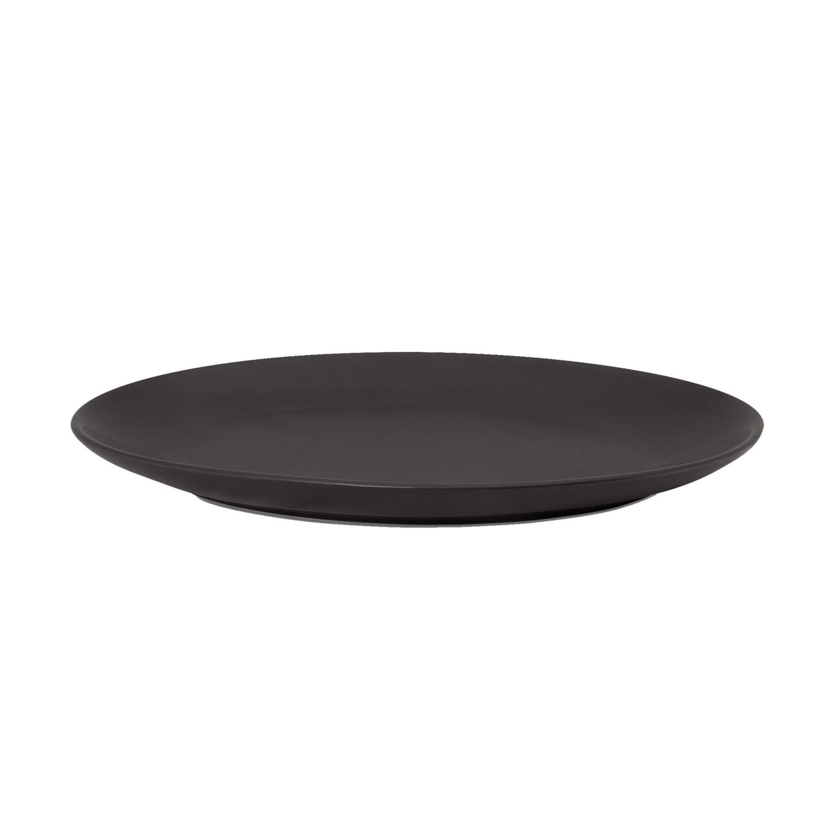 Plate Oval Matt Black 30cm