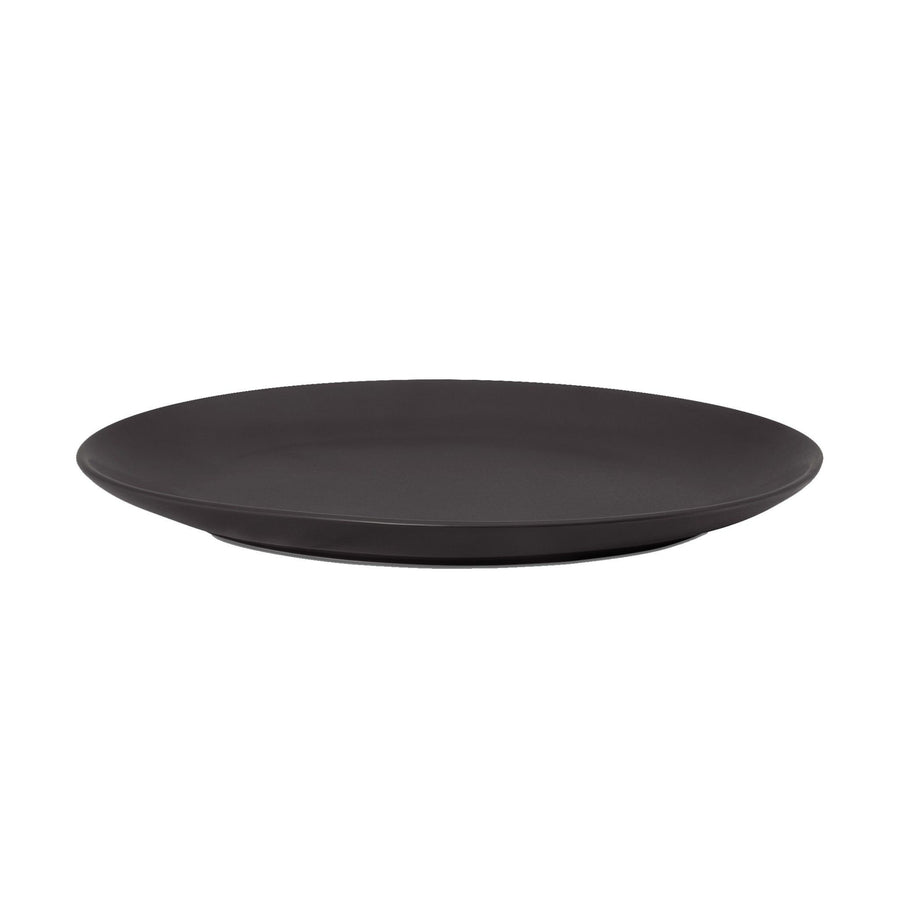 Plate Oval Matt Black 30cm
