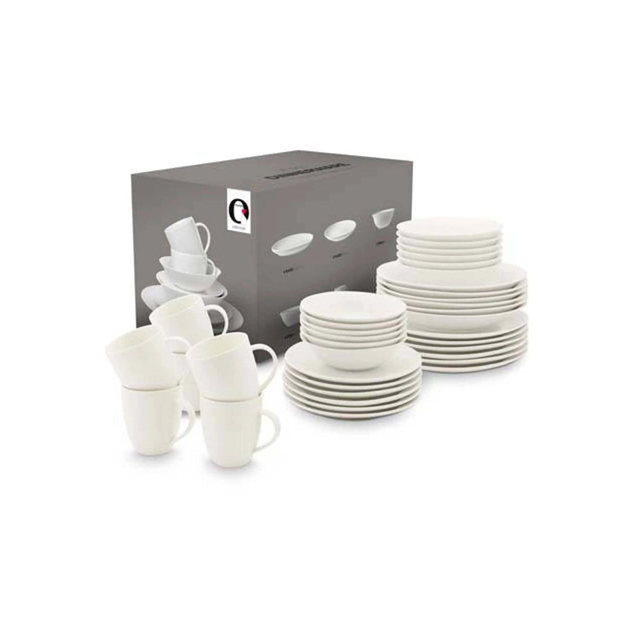 Set/36 Dinnerware Raw White