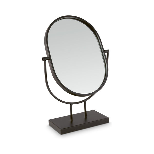 Mirror Oval on Stand Black 20.3x31.1x8.5cm
