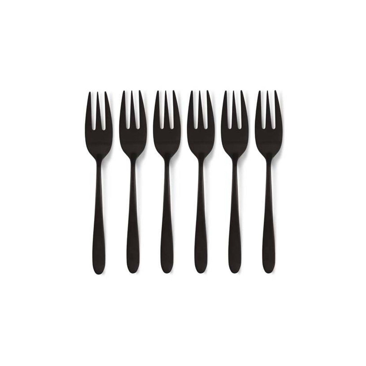 Set/6 Cake Forks Matt Black