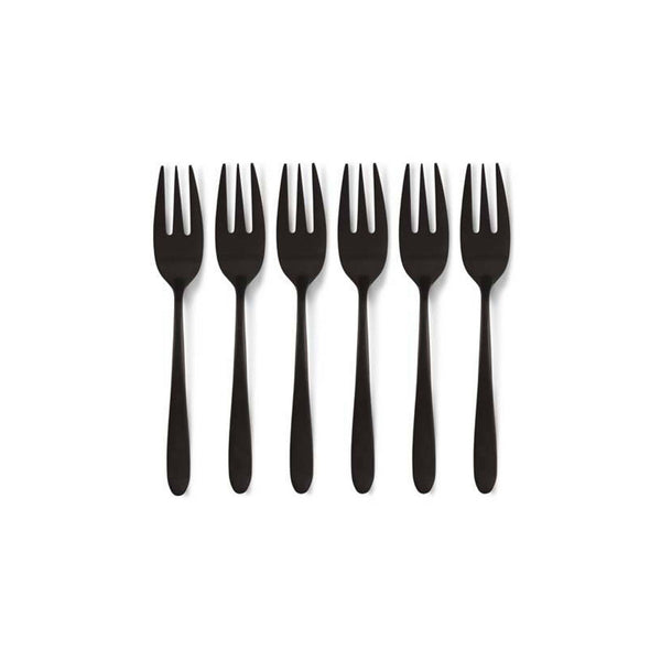 Set/6 Cake Forks Matt Black