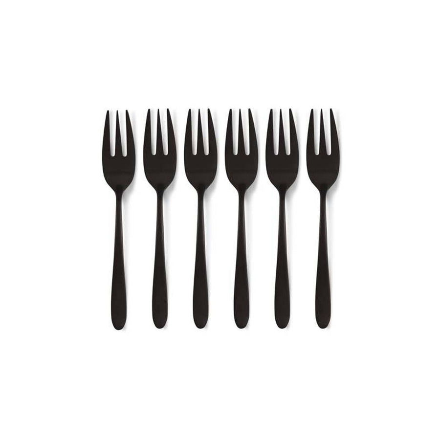 Set/6 Cake Forks Matt Black