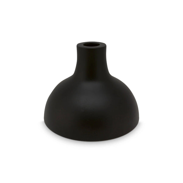 Candle Holder Metal Matt Black 13.5x10.5cm