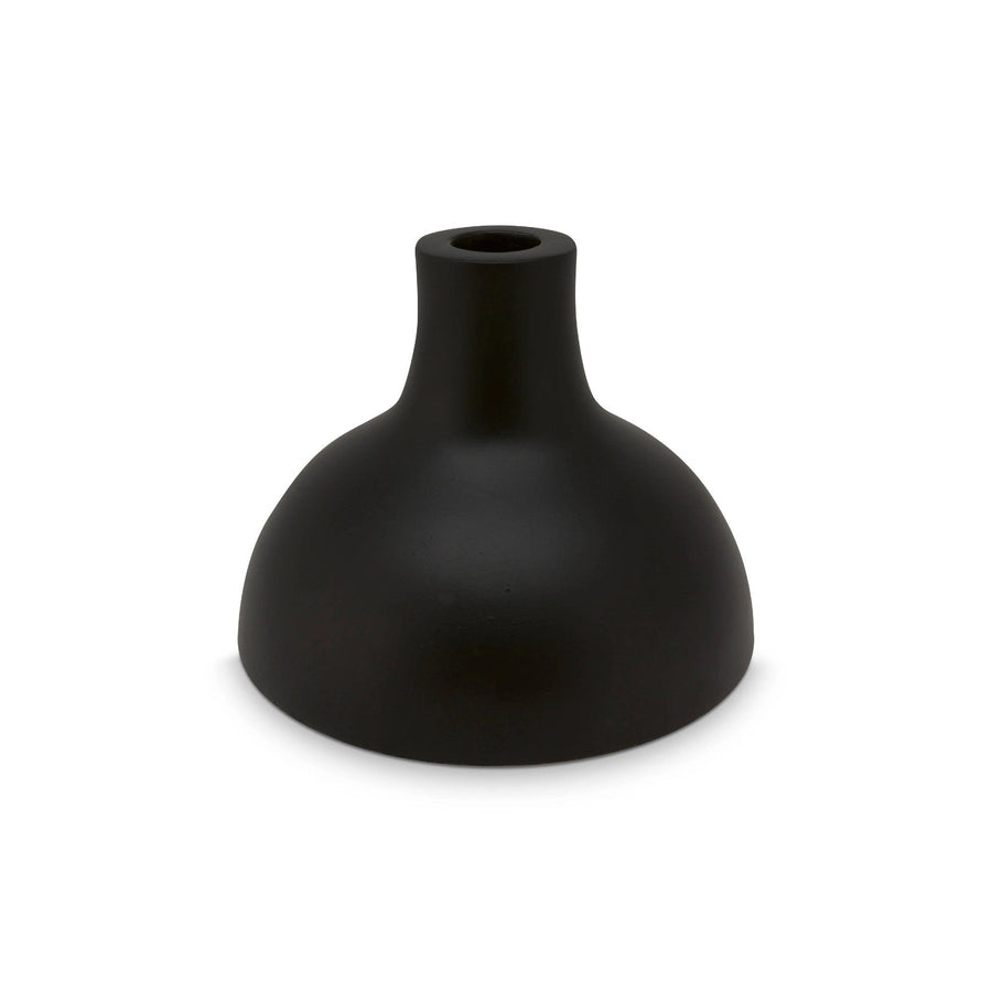 Candle Holder Metal Matt Black 13.5x10.5cm