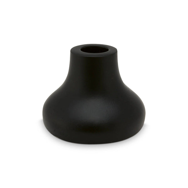 Candle Holder Metal Matt Black 8x6cm