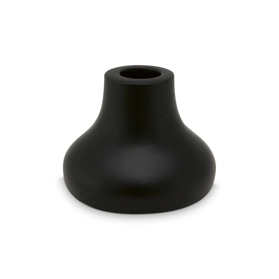 Candle Holder Metal Matt Black 8x6cm