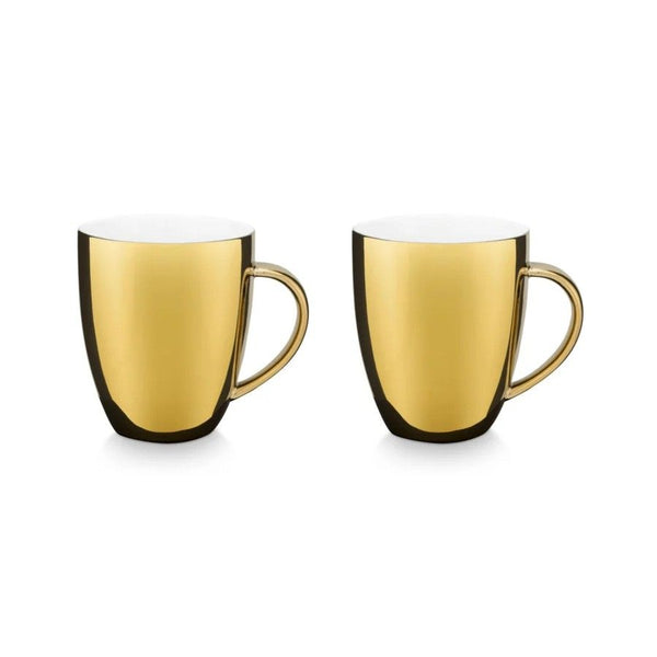 Set/2 XL Mugs with Ear Gold 400ml