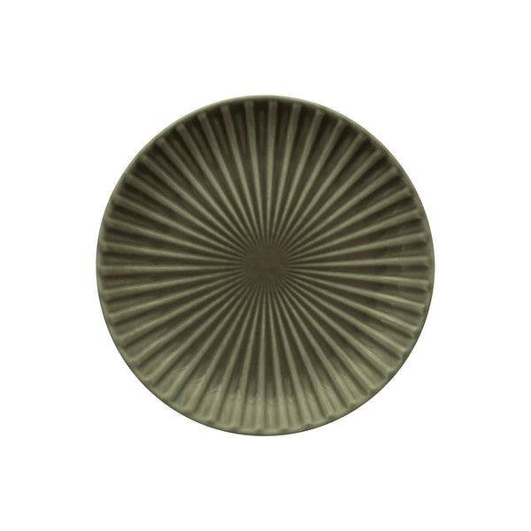 Plate Relievo Dark Green 12cm