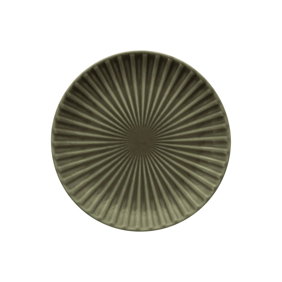 Plate Relievo Dark Green 12cm