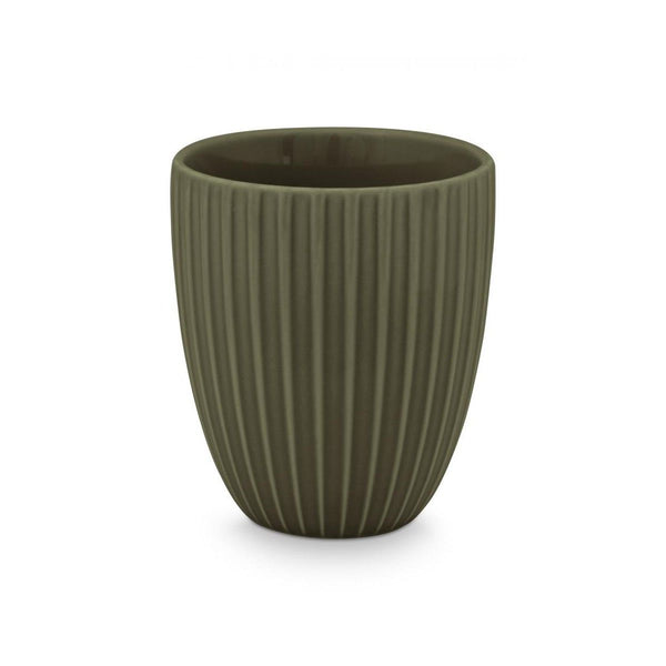 Mug without Ear Relievo Dark Green 250ml