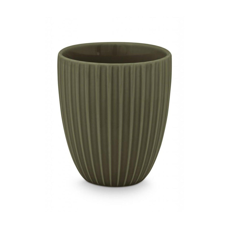 XL Mug without Ear Relievo Dark Green 400ml