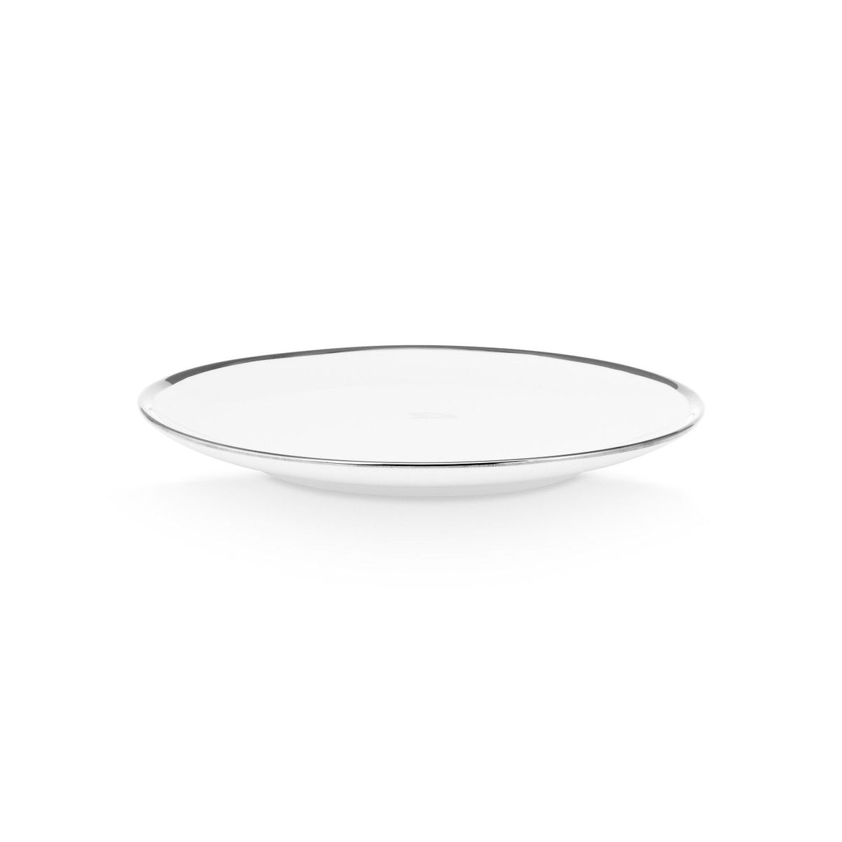 Plate white silver 25.5cm