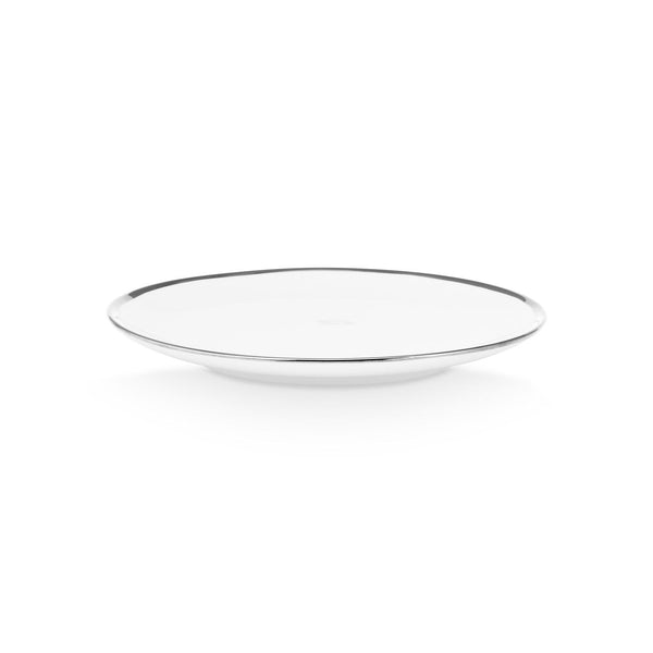 Plate white silver 25.5cm