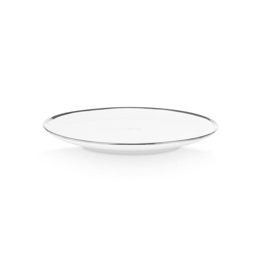 Plate white silver 25.5cm