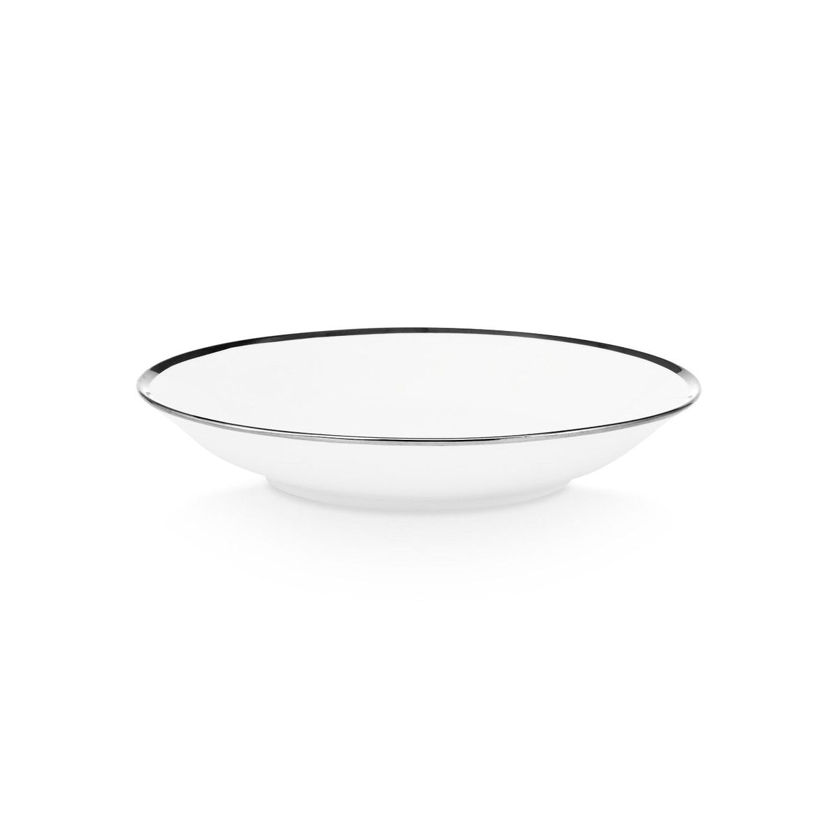 Pasta plate white silver 25.5cm
