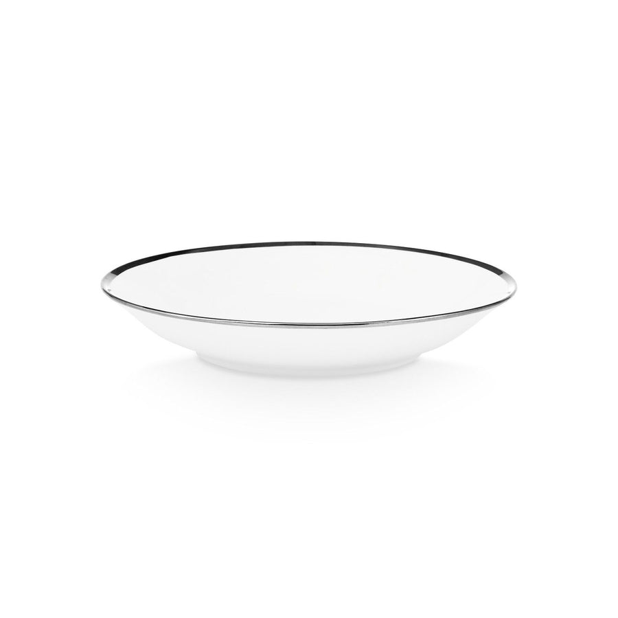 Pasta plate white silver 25.5cm
