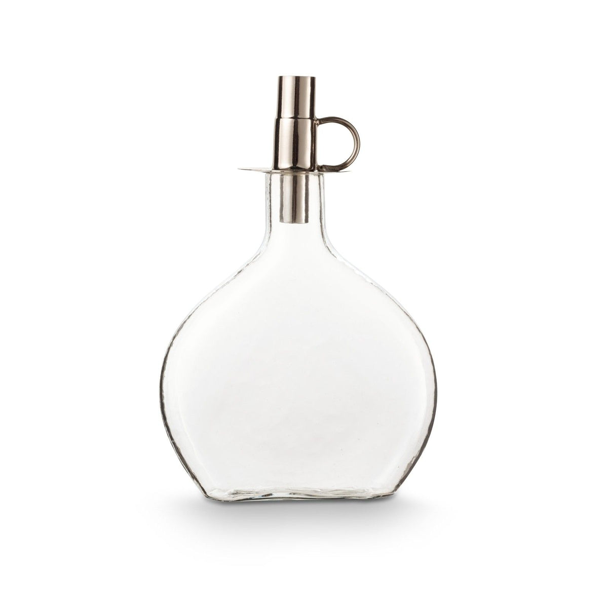 Set2 bottle and bottle candle holder silver