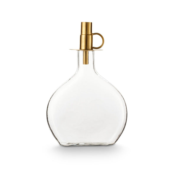 Set2 bottle and bottle candle holder gold