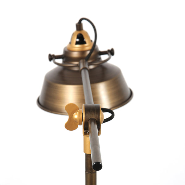 Bronzen stoere tafellamp nove 1321br met e27 fitting