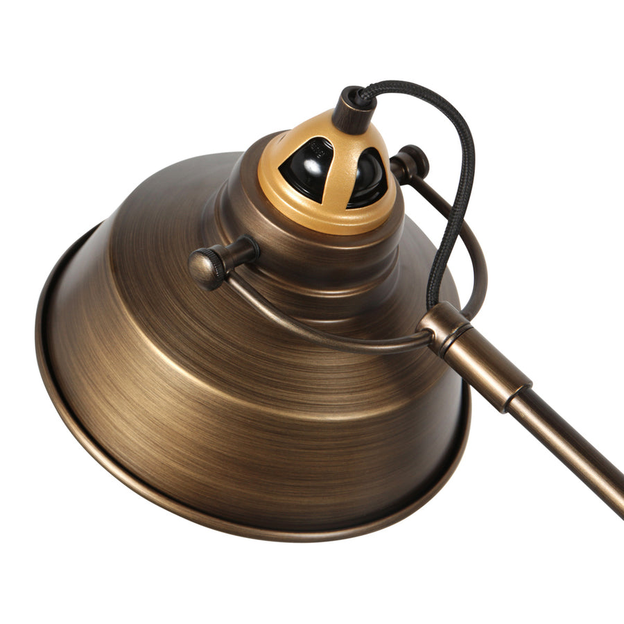 Bronzen stoere tafellamp nove 1321br met e27 fitting