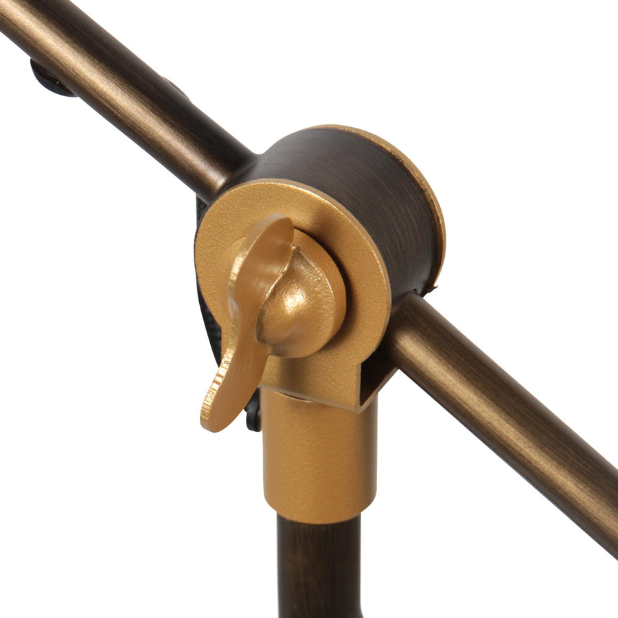 Bronzen stoere tafellamp nove 1321br met e27 fitting