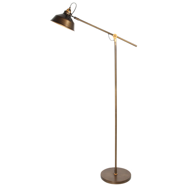 Bronzen vloerlamp nove 1322br met goudkleurige details e27