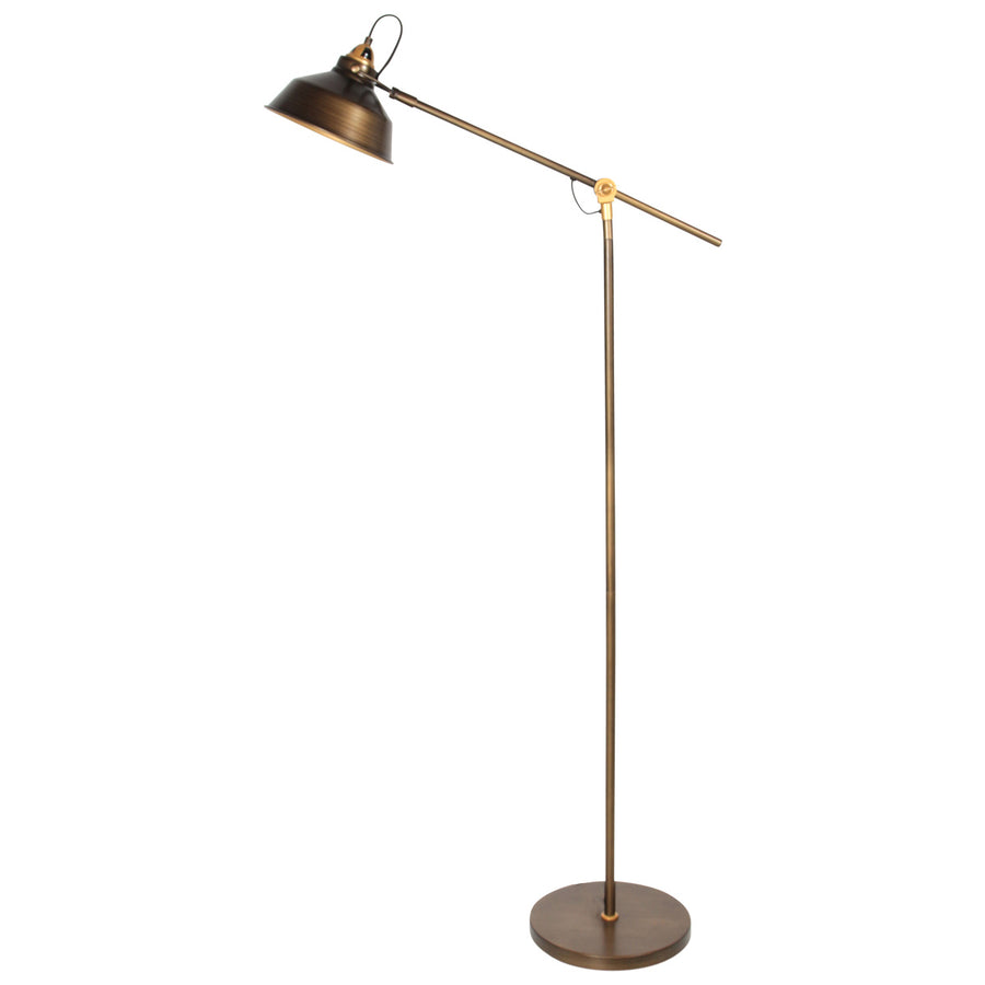 Bronzen vloerlamp nove 1322br met goudkleurige details e27