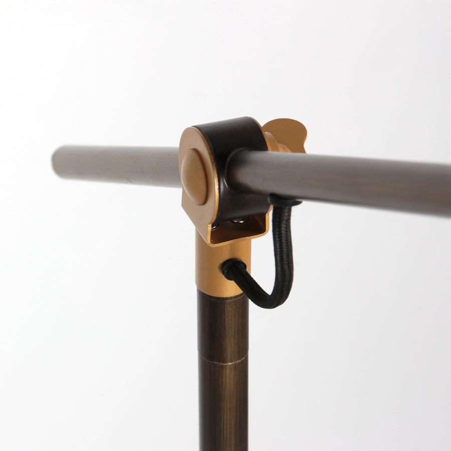 Bronzen vloerlamp nove 1322br met goudkleurige details e27