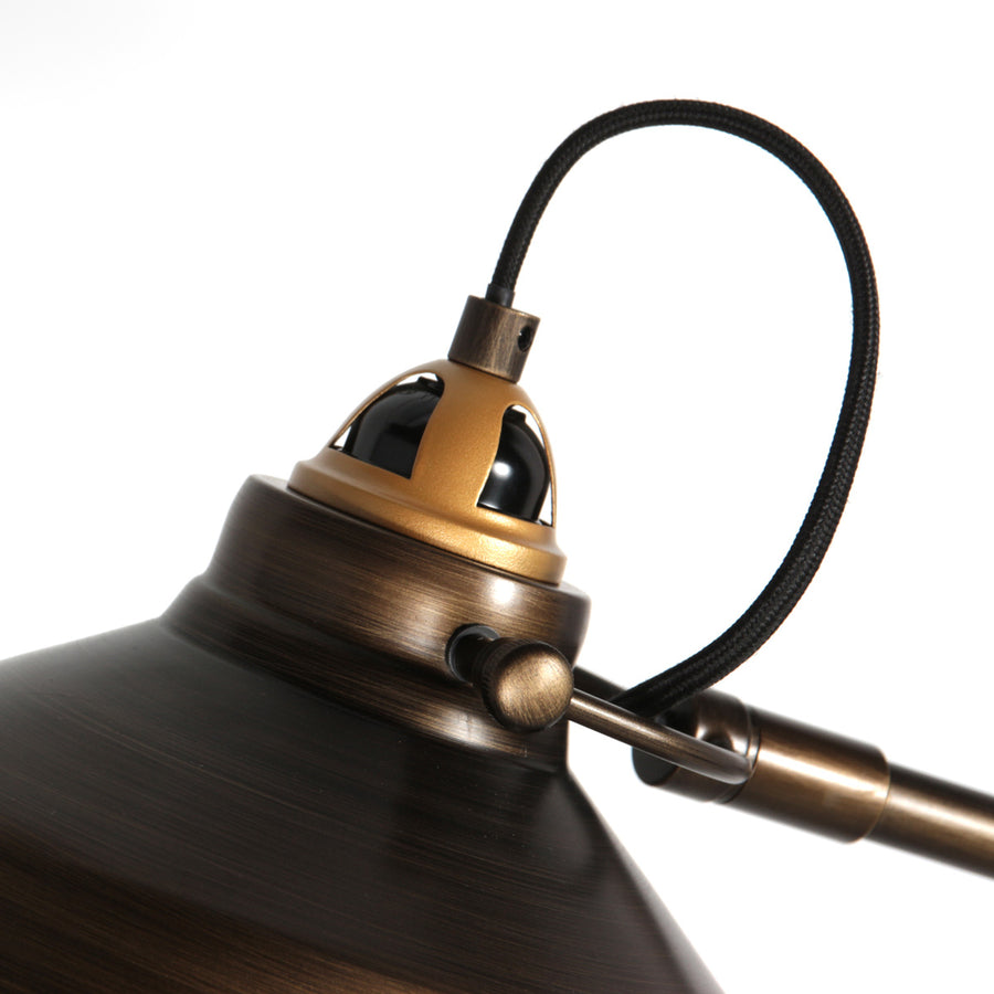 Bronzen vloerlamp nove 1322br met goudkleurige details e27