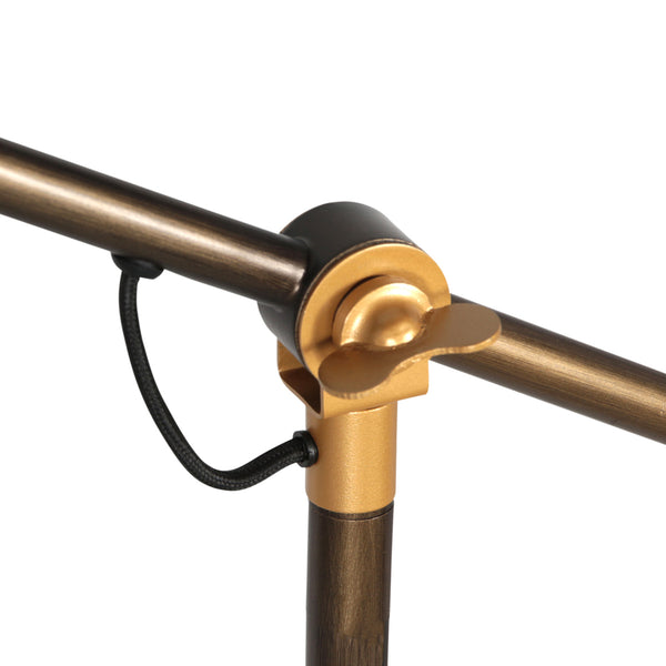 Bronzen vloerlamp nove 1322br met goudkleurige details e27