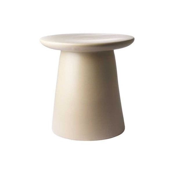 Earthenware side table M, cream