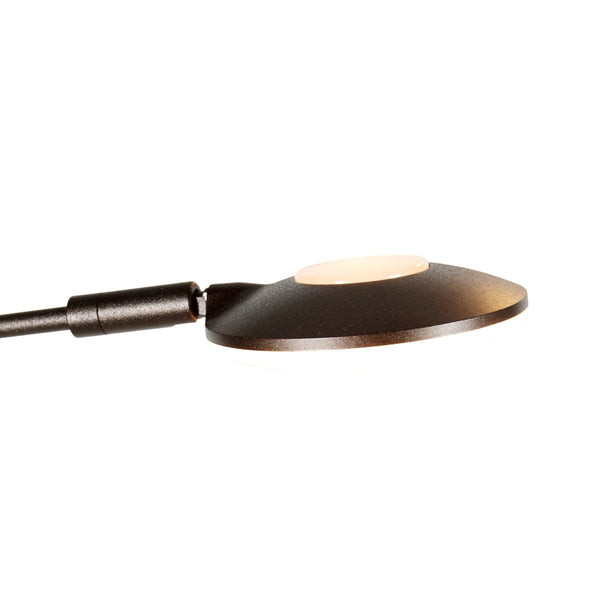5-lichts vloerlamp synna 1327ca – cacao kleurige led booglamp met dimfunctie