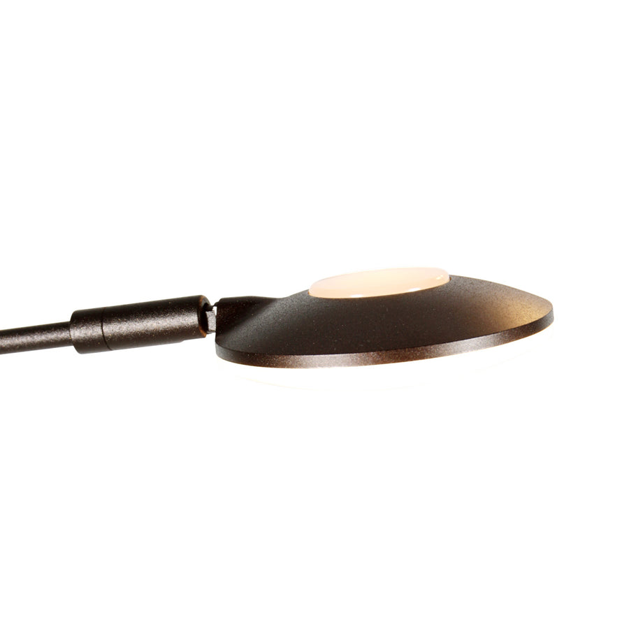 5-lichts vloerlamp synna 1327ca – cacao kleurige led booglamp met dimfunctie