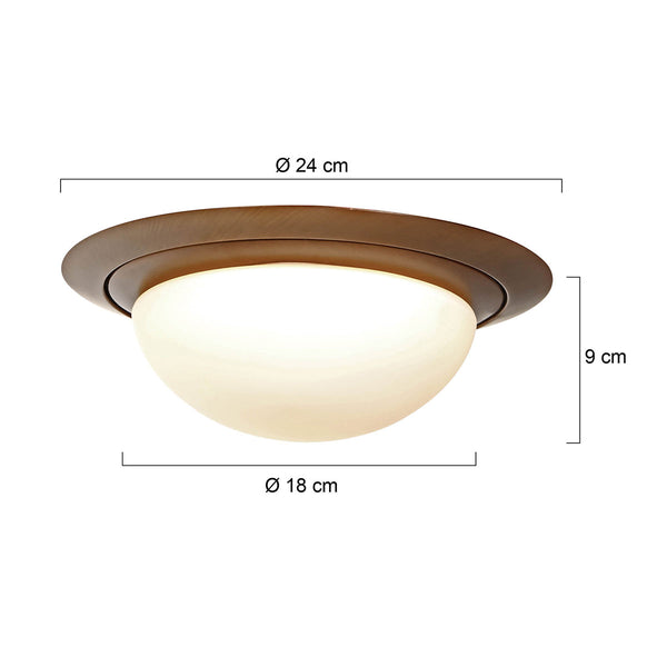 Plafondlamp Ikaro 1365BR Brons Ø24cm 4 stappen dimbaar