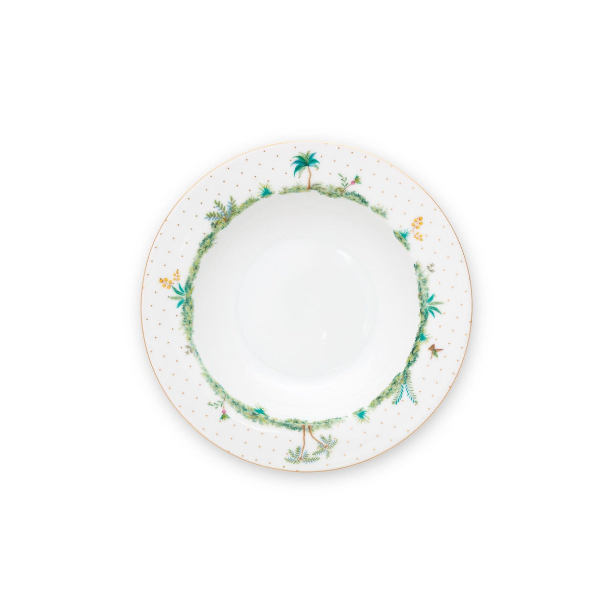 Deep Plate Jolie Dots Gold 21.5cm