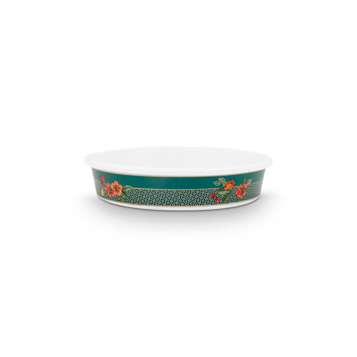Baking dish round winter wonderland green 21.6x4.5cm