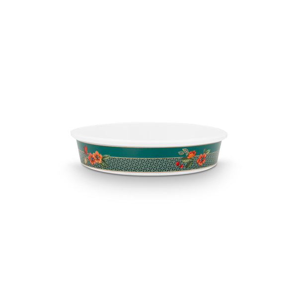 Baking dish round winter wonderland green 21.6x4.5cm