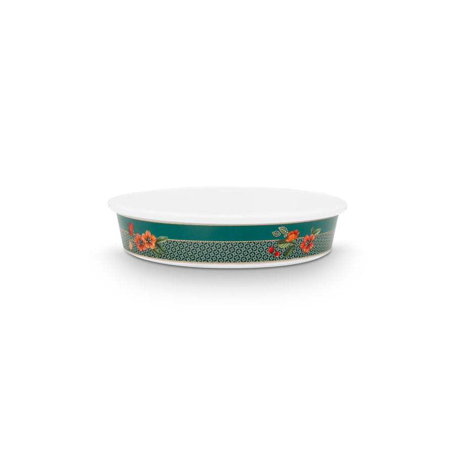 Baking dish round winter wonderland green 21.6x4.5cm