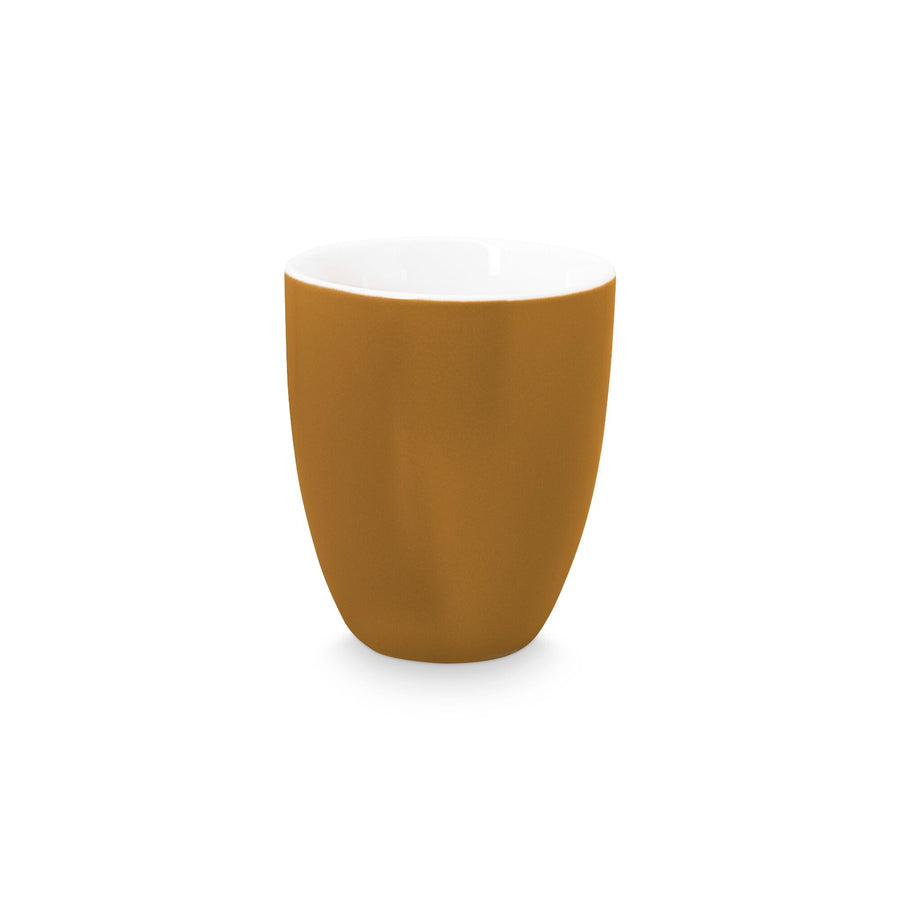 Mug without Ear Matt Caramel-White 250ml
