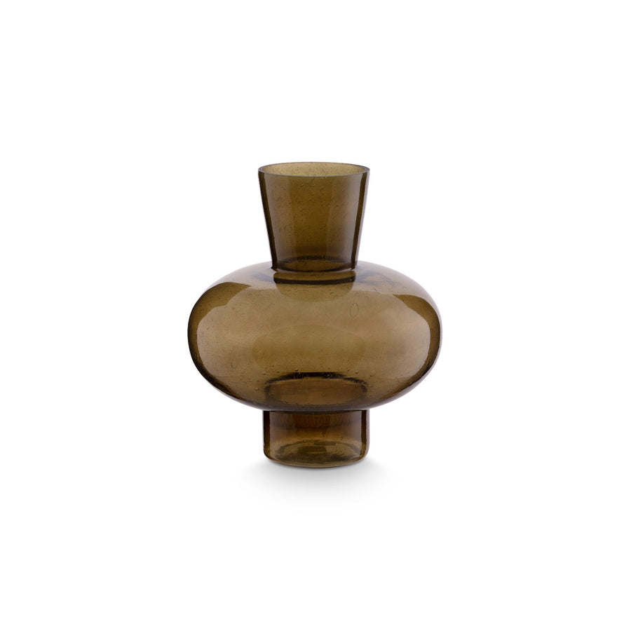 Vase Glass Green 23x27cm