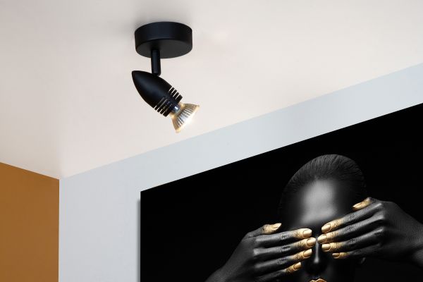 Caro Wandspot  9 cm 1xGU10 Zwart