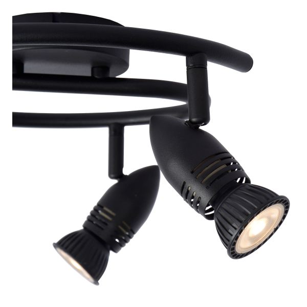 Plafondspot 31 cm 3xGU10 Zwart