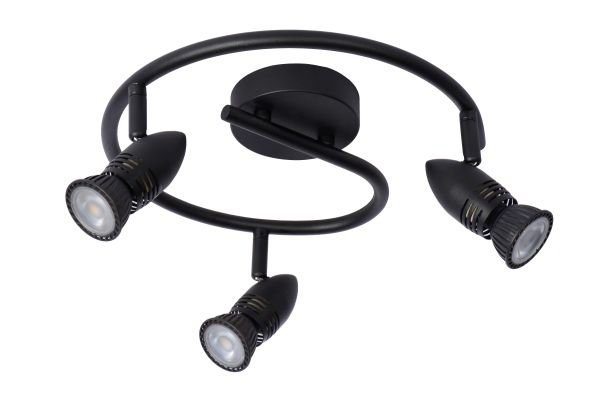 Plafondspot 31 cm 3xGU10 Zwart