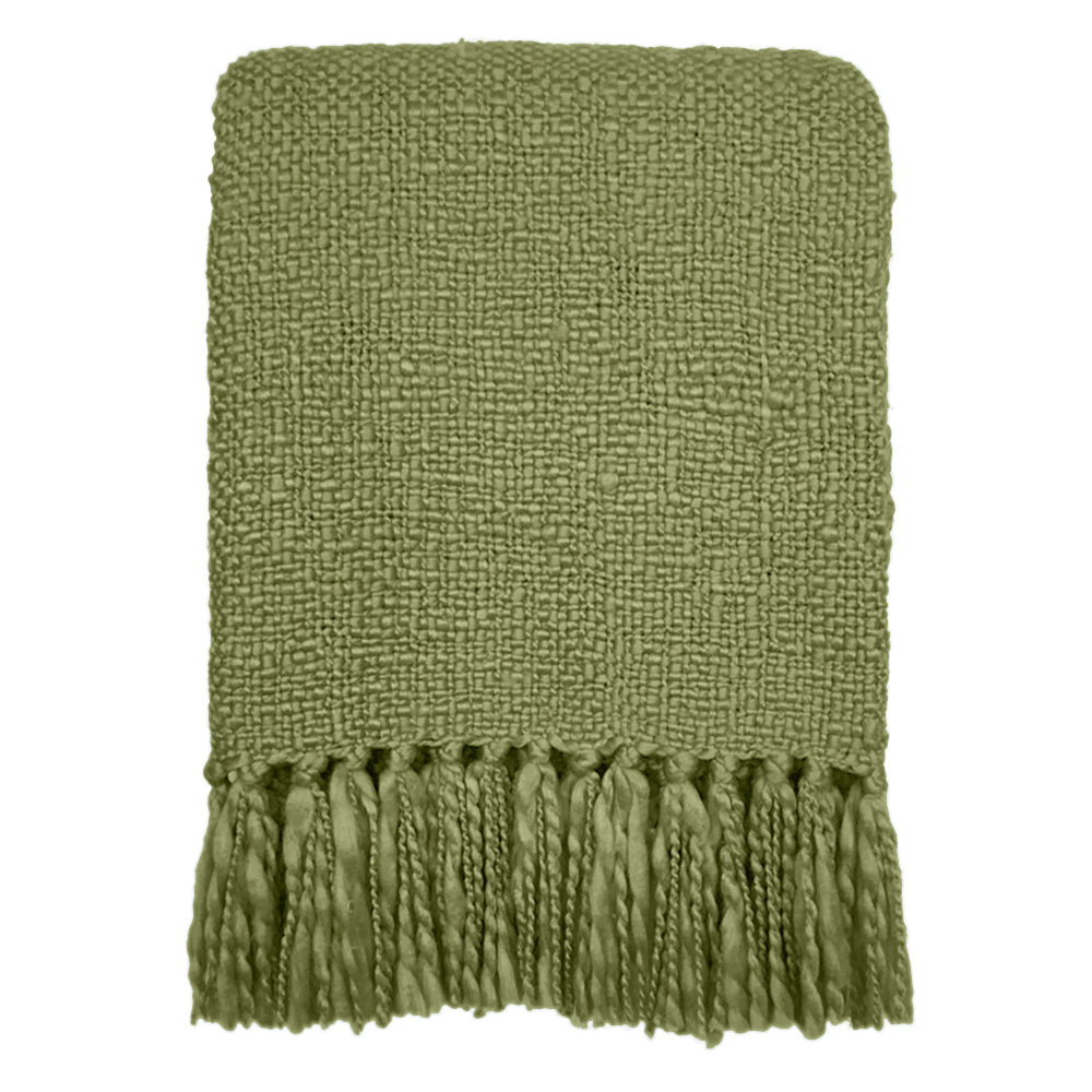 Malagoon plaid jungle - groen - 125x150cm 100% gerecycled