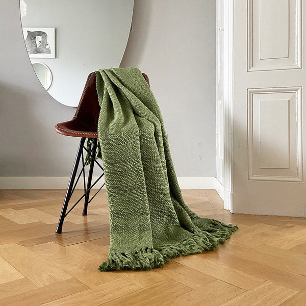Malagoon plaid jungle - groen - 125x150cm 100% gerecycled